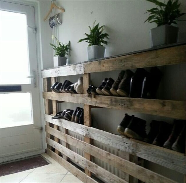 pallet furniture shoe rack