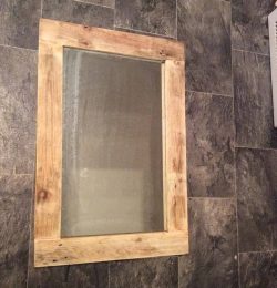 Rustic Mirror Frame Out Of Pallets