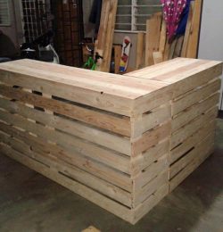 Pallet And Steel Pipe Stand Up Desk